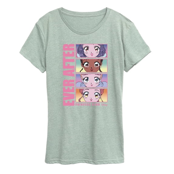 Disney - Ever After Princess Club Manga - Women's Short Sleeve Graphic T-Shirt