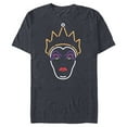thumbnail image 1 of Disney Evil Queen Neon Face T-Shirt- Short Sleeve Blended T-Shirt for Adults - Customized-Navy Heather, 1 of 5