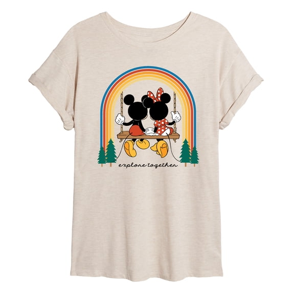 Disney - Explore Together Rainbow - Women's Oversized T-Shirt