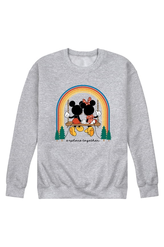 - Explore Together Rainbow - Men's Crew Fleece Sweatshirt