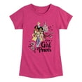 thumbnail image 1 of Disney - Extra Girl Power  - Toddler & Youth Girls Short Sleeve Graphic T-Shirt, 1 of 5