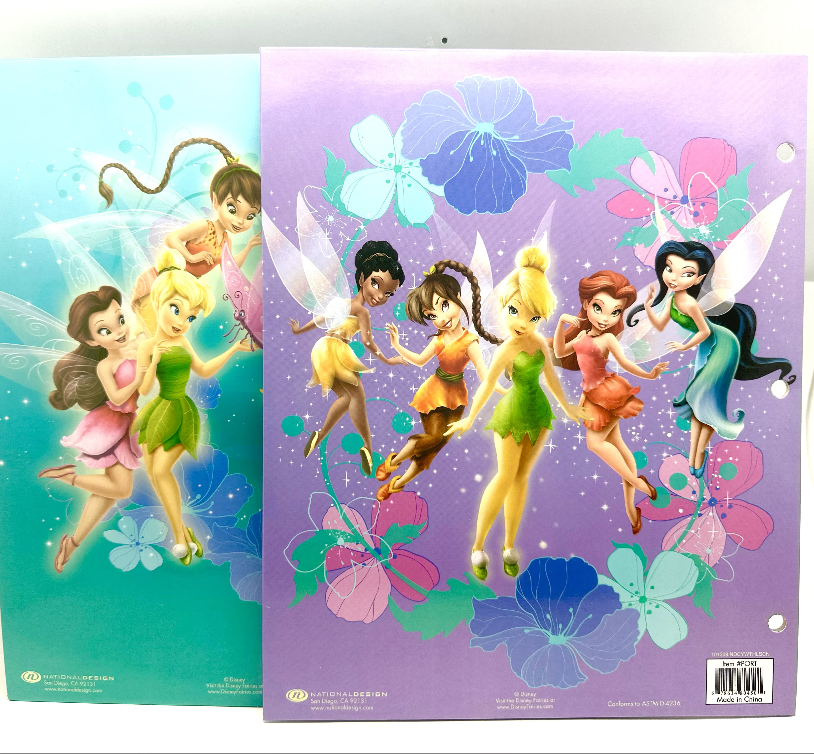 Disney Fairies Portfolio Folders With Tinkerbell Folder Set