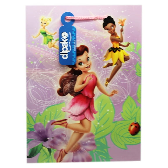 Disney Fairies Rosetta, Iridessa, and Tinker Bell Floral Medium Size Gift Bag