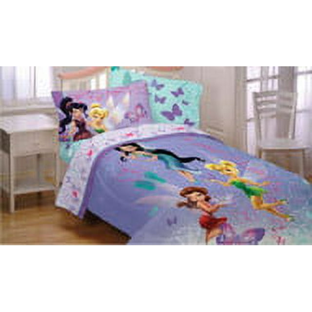 Disney Fairies Sparkling Butterflies 3pc Twin Bed Sheets Set