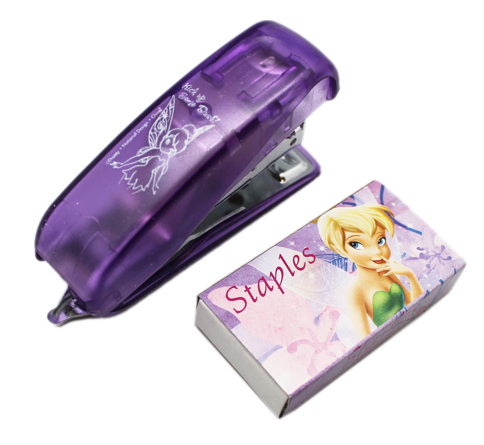 Disney Fairies Tinker Bell Transparent Violet Colored Mini Stapler w/Staples