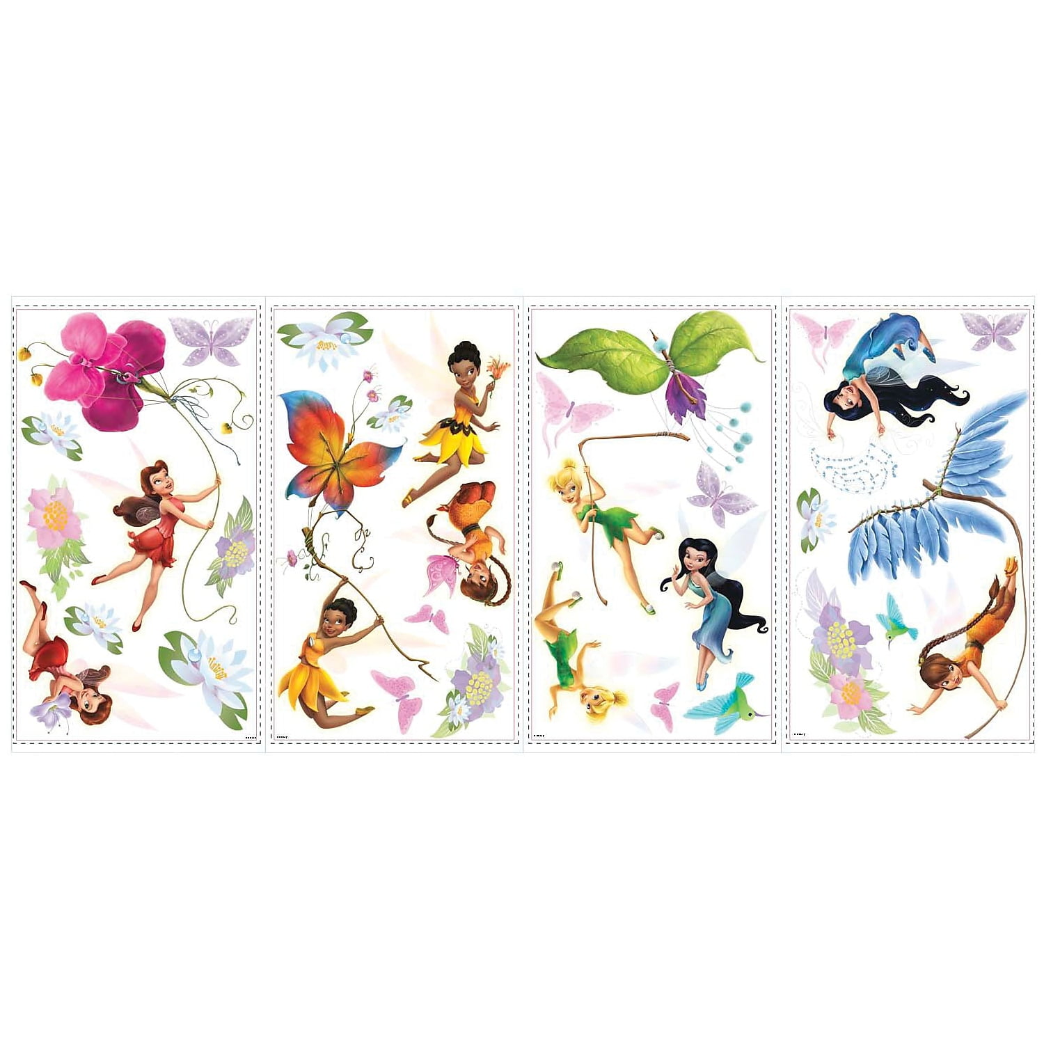 Disney Fairies Wall Decals with Glitter