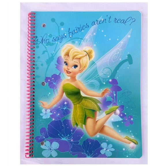 Disney Fairy Tinker Bell Spiral Notebook: who says fairies aren't real?