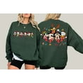 thumbnail image 1 of Disney Family Christmas Sweatshirt, Two-Sides Disney Family Christmas Crewneck, Disney Character Sweatshirt,Forest Green Color,Size 2XL, 1 of 5