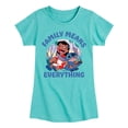 thumbnail image 1 of Lilo & Stitch - Family Means Everything - Youth Girls Fitted Short Sleeve T-Shirt, 1 of 4