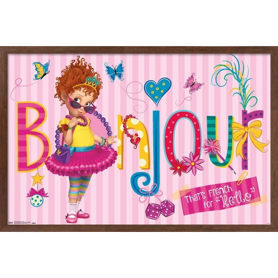 Disney Fancy Nancy - Bonjour Wall Poster, 14.725" x 22.375", Framed