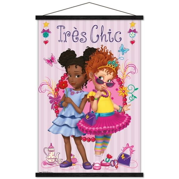 Disney Fancy Nancy - Friends Wall Poster with Wooden Magnetic Frame, 22.375" x 34"
