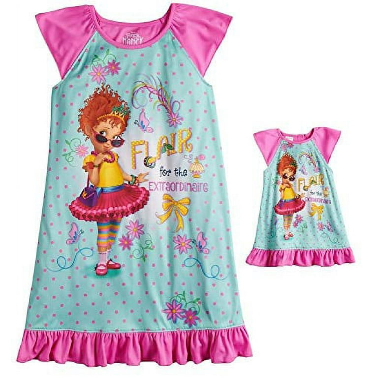 Disney Fancy Nancy Girls 4 10 Nightgown Matching Doll Gown Fancy Love W Doll 10 Walmart