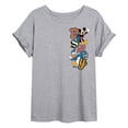 thumbnail image 1 of Disney - Faux Patch - Juniors Oversized Graphic T-Shirt, 1 of 4