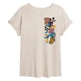thumbnail image 1 of Disney - Faux Patch - Juniors Oversized Graphic T-Shirt, 1 of 4
