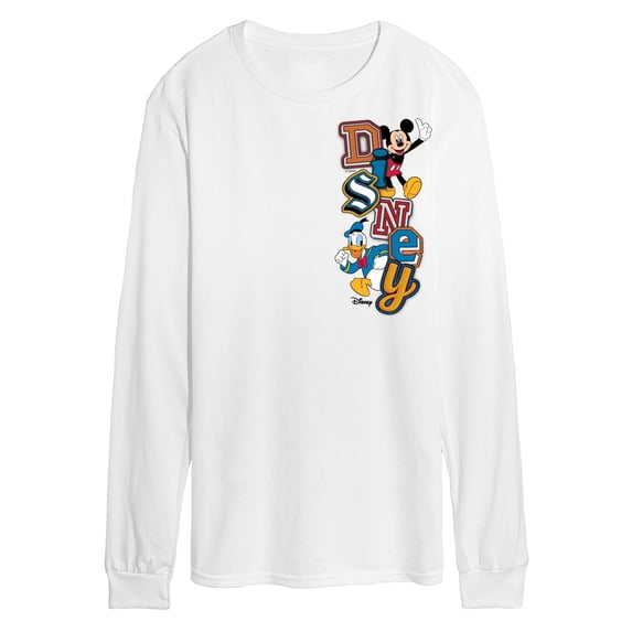 Disney - Faux Patch - Men's Long Sleeve Graphic T-Shirt