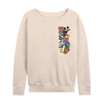 thumbnail image 1 of Disney - Faux Patch - Women's French Terry Long Sleeve Pullover, 1 of 4