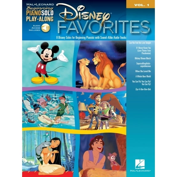 Disney Favorites: Beginning Piano Solo Play-Along Volume 1 (Paperback)