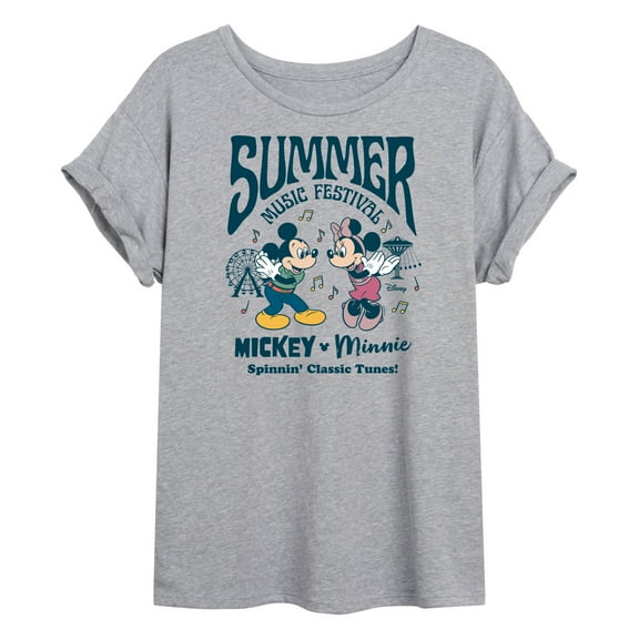 Disney - Mickey & Friends - Mickey & Minnie - Summer Music Festival - Spinnin' Classic Tunes - Women's Oversized T-Shirt