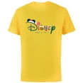 thumbnail image 1 of Disney Festive Fill Logo Christmas Holiday Family Trip - Short Sleeve Cotton T-Shirt for Adults - Customized-Yellow, 1 of 5