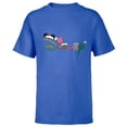 thumbnail image 1 of Disney Festive Fill Logo Christmas Holiday Family Trip - Short Sleeve T-Shirt for Kids - Customized-Royal, 1 of 5