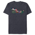 thumbnail image 1 of Disney Festive Fill Logo Holiday Trip Christmas Vacation - Short Sleeve Blended T-Shirt for Adults - Customized-Navy Heather, 1 of 5