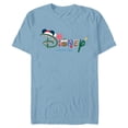 thumbnail image 1 of Disney Festive Fill Logo Holiday Trip Christmas Vacation - Short Sleeve Blended T-Shirt for Adults - Customized-Ocean Blue, 1 of 5
