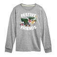 thumbnail image 1 of Disney - Mickey, Donald, & Goofy Festive Friends Christmas - Toddler & Youth Long Sleeve Graphic T-Shirt, 1 of 5