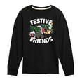 thumbnail image 1 of Disney - Mickey, Donald, & Goofy Festive Friends Christmas - Toddler & Youth Long Sleeve Graphic T-Shirt, 1 of 5