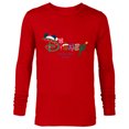 thumbnail image 1 of Disney Festive Logo Holiday Trip Christmas Vacation 2024 - Long Sleeve T-Shirt for Men - Customized-New Red, 1 of 5