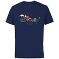 thumbnail image 1 of Disney Festive Logo Holiday Trip Christmas Vacation 2024 - Short Sleeve Cotton T-Shirt for Adults - Customized-Navy, 1 of 5
