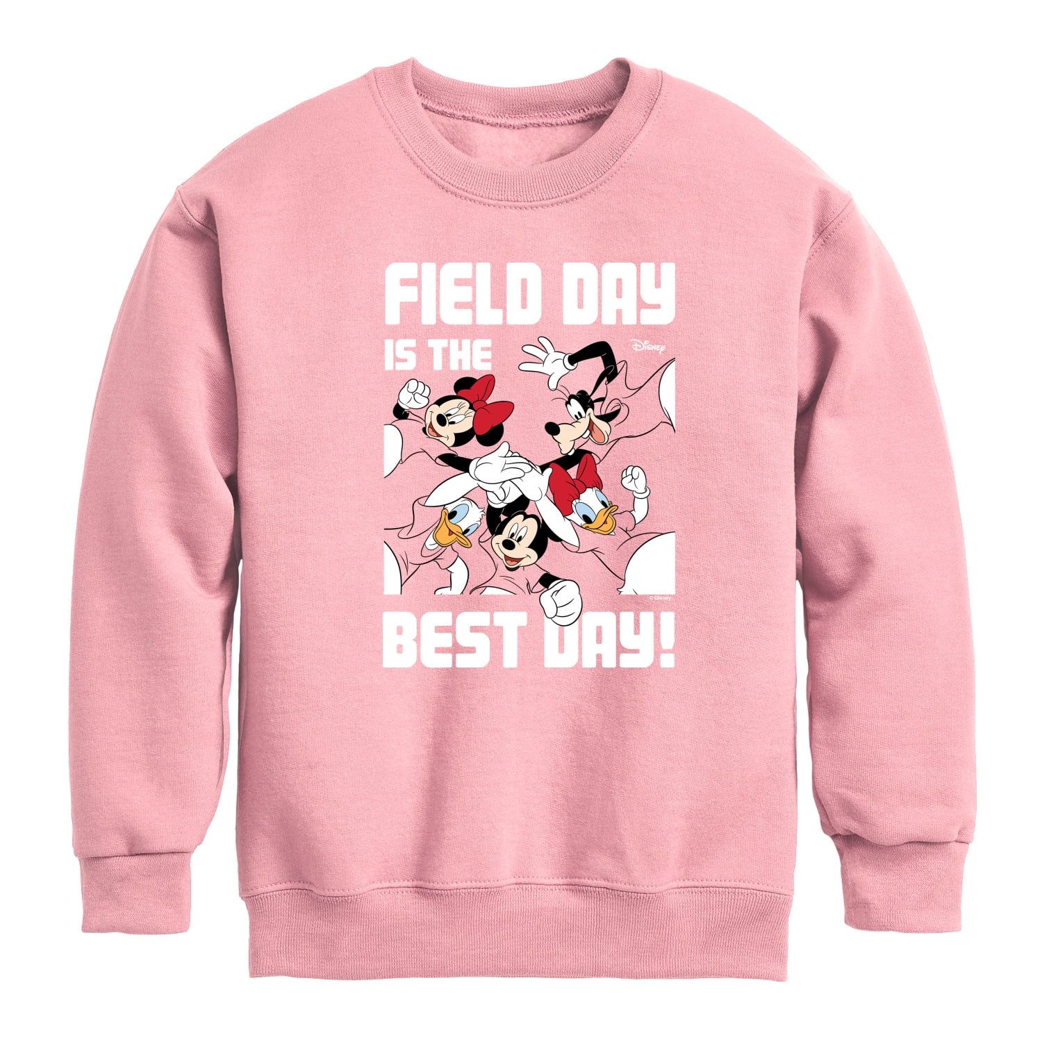 Disney Field Day Best Day Toddler And Youth Crewneck Fleece