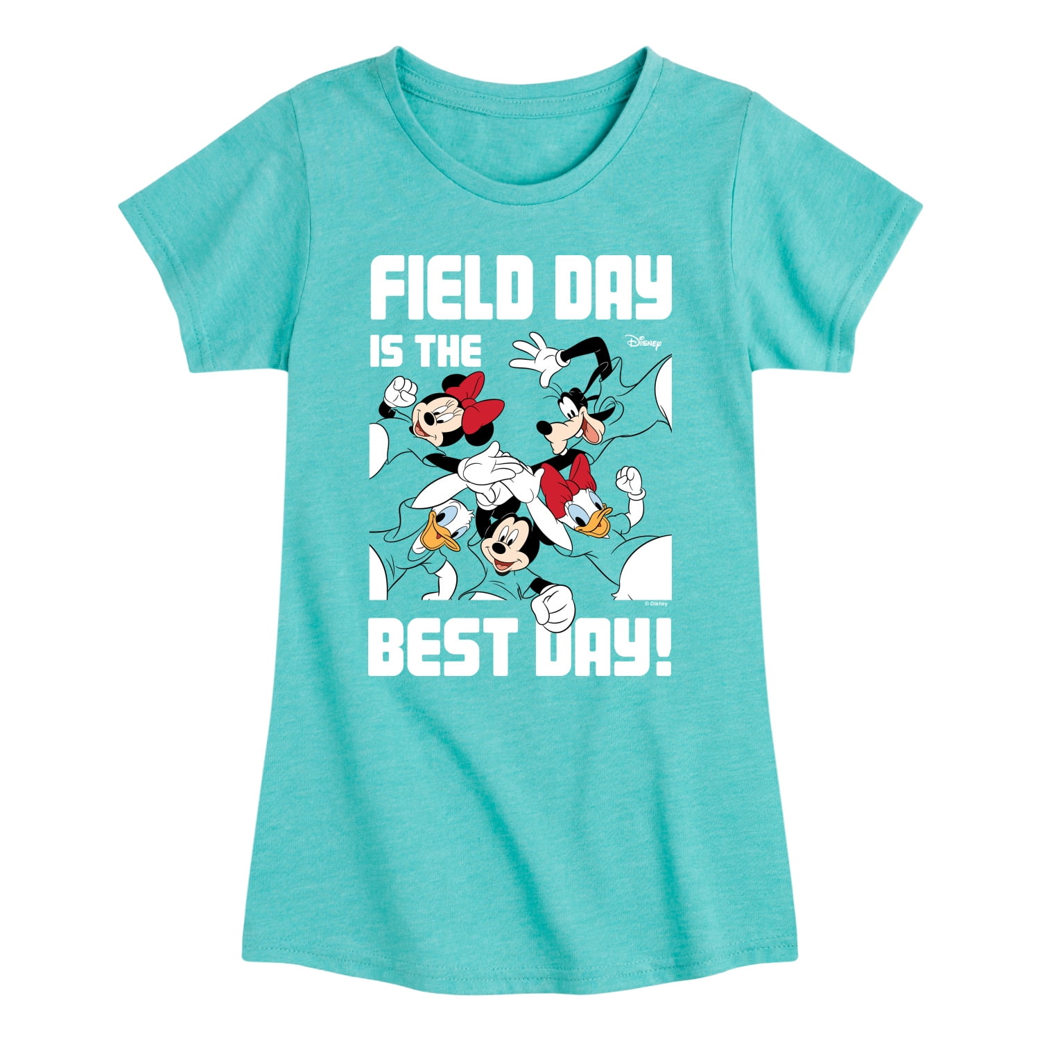 Disney Field Day Best Day Toddler And Youth Girls Short Sleeve