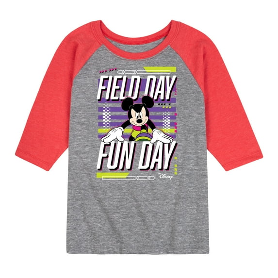 Disney - Field Day Fun Day - Toddler And Youth Raglan Graphic T-Shirt