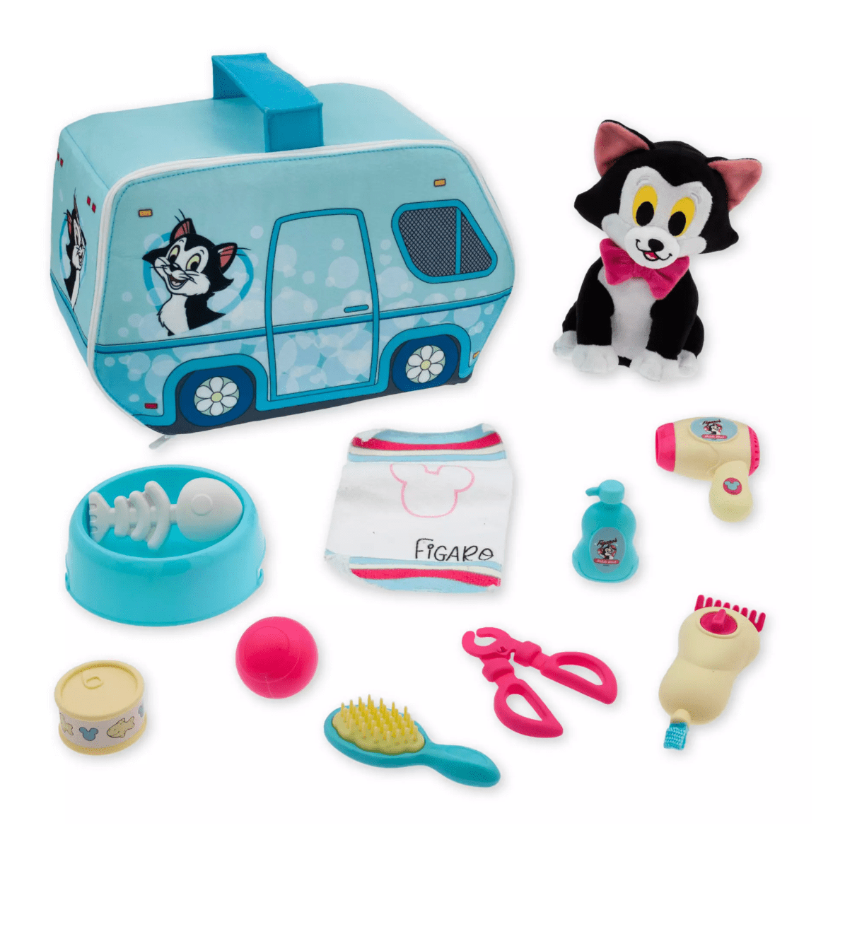 Disney Junior Figaro Pet Salon 12 Piece Play Set with Cat Grooming