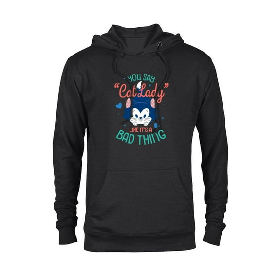 Disney Figaro You Say Cat Lady Like It’s a Bad Thing - Pullover Hoodie for Adults - Customized-Black
