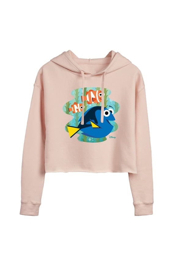 Finding Dory - Dory, Marlin, & Nemo - Juniors Cropped Pullover Hoodie