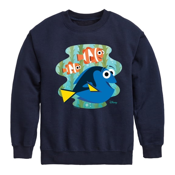 Disney Finding Dory - Dory, Nemo, & Marlin - Toddler & Youth Crewneck Fleece Sweatshirt