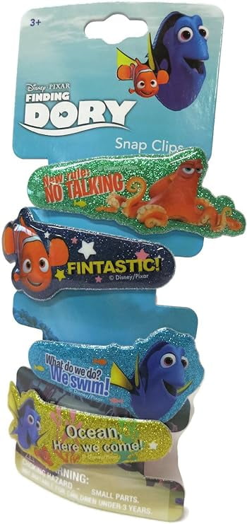 GENERIC Finding Dory Glitter Snap Hair Clips
