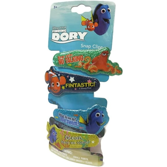 Finding Dory Glitter Snap Hair Clips