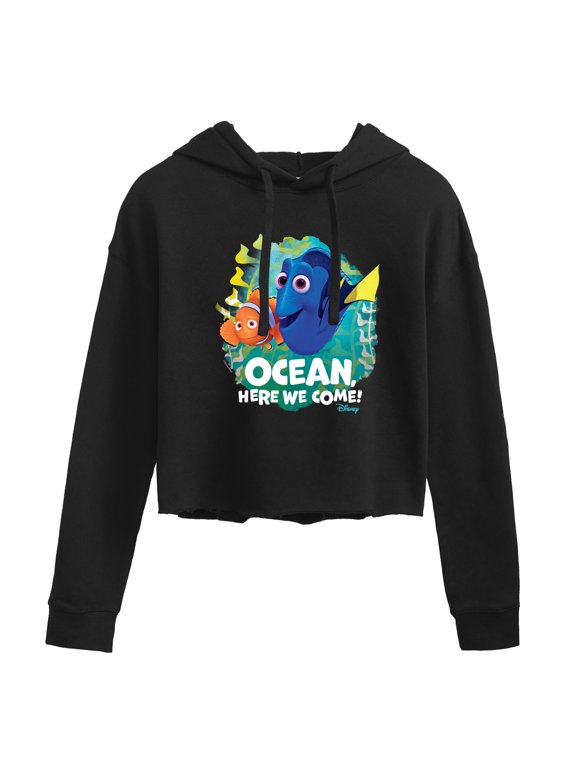 - Ocean Here We Come Women's Cropped Graphic Hoodie