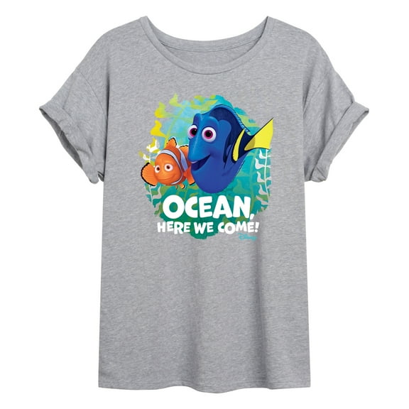 Disney Finding Dory - Ocean Here We Come - Juniors Ideal Flowy Muscle T-Shirt