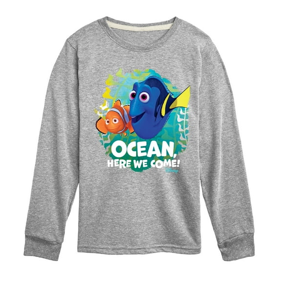 Disney Finding Dory - Ocean Here We Come - Toddler & Youth Long Sleeve Graphic T-Shirt