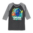 thumbnail image 1 of Disney Finding Dory - Ocean Here We Come - Toddler & Youth Raglan Graphic T-Shirt, 1 of 6
