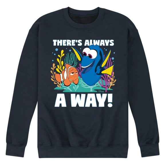 Disney Finding Dory - There's Always A Way - Men's Crew Neck Fleece Pullover