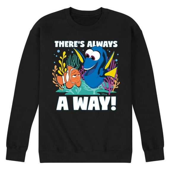 Disney Finding Dory - There's Always A Way - Men's Crew Neck Fleece Pullover