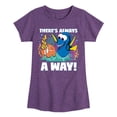 thumbnail image 1 of Disney Finding Dory - There's Always A Way - Toddler & Youth Girls Short Sleeve Graphic T-Shirt, 1 of 5