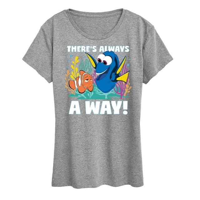 Disney Finding Dory - There's Always A Way - Women's Short Sleeve Graphic T-Shirt