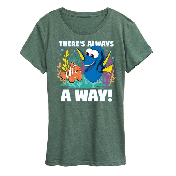 Disney Finding Dory - There's Always A Way - Women's Short Sleeve Graphic T-Shirt