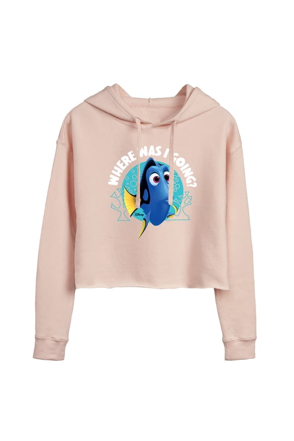 Finding Dory - Where Was I Going - Juniors Cropped Pullover Hoodie