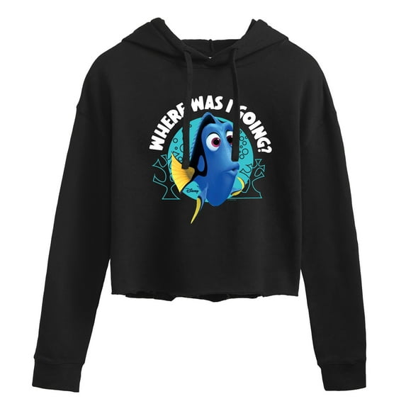Disney Finding Dory - Where Was I Going - Juniors Cropped Pullover Hoodie